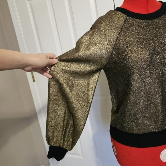 HP🎉 ⭐ Express Metallic Pullover Crew Neck Sweater - Size SP - Picture 6 of 12